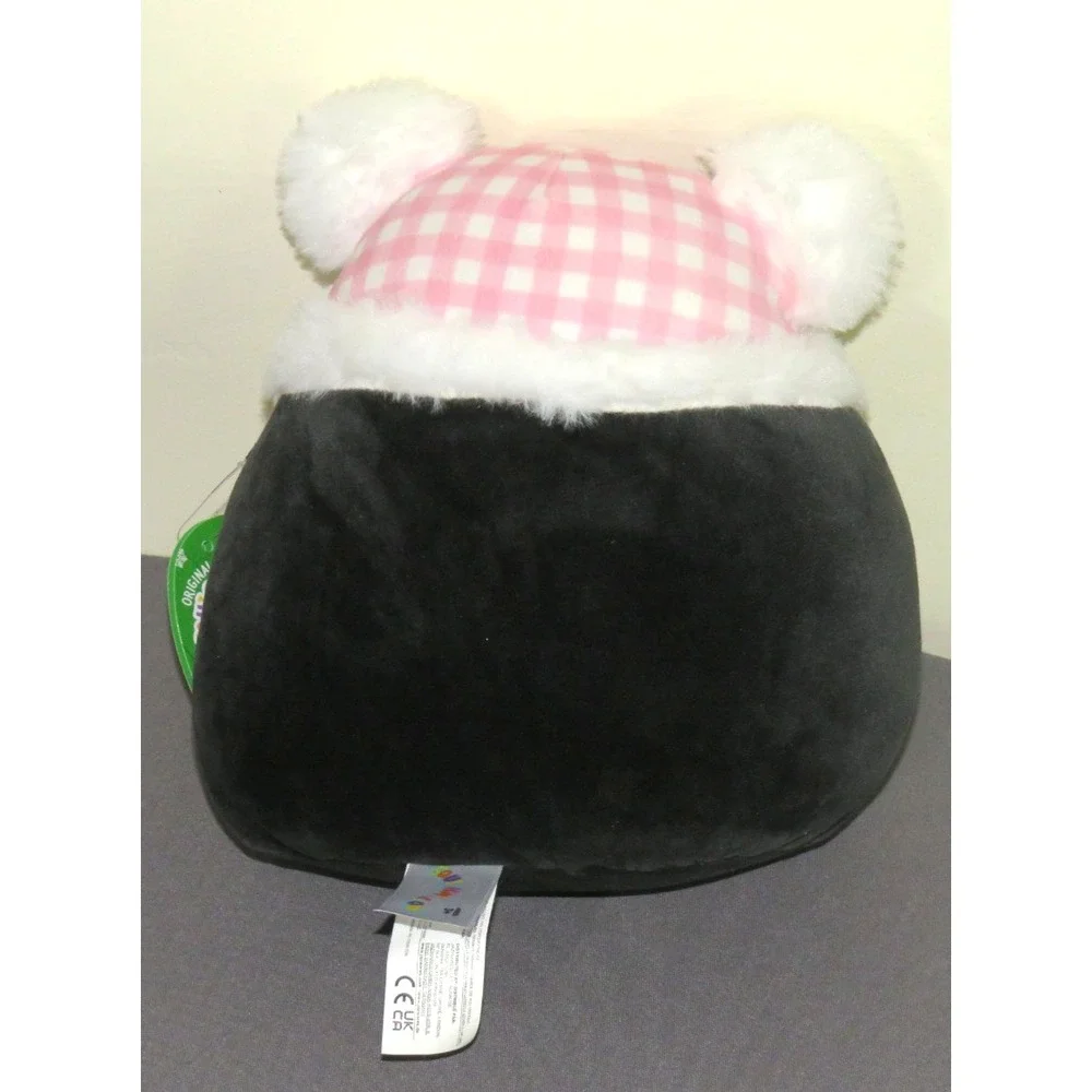 NEW! Squishmallow LUNA Penguin Pink Check Hat 8